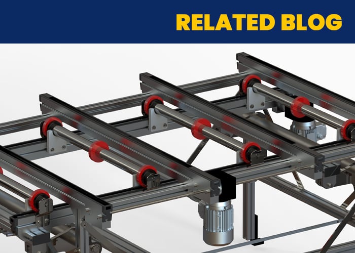 Support Large Thin Panels Throughout Automation with the Roller Lift Transfer Unit - Twin