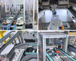 Glide-Line Conveying System for EV Battery assembly Glide-Line Conveying System for EV Battery assembly